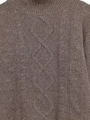 Vorschaubild 2 von Herren Rollkragen Pullover Strickpullover Braun Gr. 46/S Casual