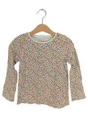 Vorschaubild 1 von Mädchen Langarmshirt Blumenmuster Baumwolle Mehrfarbig Gr. 110