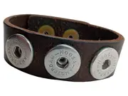 Vorschaubild 2 von Lederarmband Braun 3 Chunk Druckknöpfe 24cm Casual