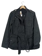Vorschaubild 2 von Damen Fieldjacket Leichte Jacke Gürtel Schwarz Gr. 36/S