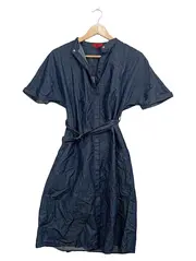 Vorschaubild 1 von Jeanskleid Damen Gr. 34 Blau Denim Gürtel Baumwolle