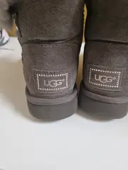 Vorschaubild 2 von Stiefelette Damen Gr. 37 Grau Lammfell Strass Classic Mini Fluff