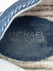 Vorschaubild 3 von Slipper Espadrilles Damen Schuhe Denim Jeans Blau Gr. 36 Gold Logo