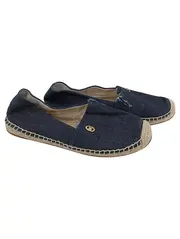 Vorschaubild 1 von Slipper Espadrilles Damen Schuhe Denim Jeans Blau Gr. 36 Gold Logo