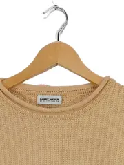 Vorschaubild 4 von Edition Damen Strickpullover Gr. 42 Beige Rippstrick Pullover