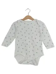 Vorschaubild 1 von Baby Body Langarm Gr. 92 Weiß Teddybär Muster Baumwolle