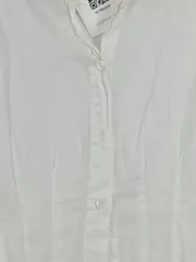 Vorschaubild 3 von Damen Bluse Kurzarm Weiß Gr. S Baumwolle