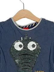 Vorschaubild 2 von Kinder T-Shirt Gr. 92-98 Blau Krokodil Pailletten Jungen Mädchen