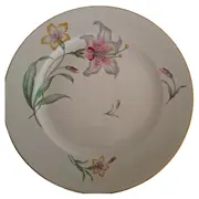 Vorschaubild 1 von Kuchenteller Porzellan Klassisch Blumenmuster Weiß 28 cm Festlich
