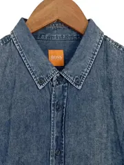 Vorschaubild 2 von Herren Freizeithemd Jeanshemd Langarm Blau Gr. 50/L