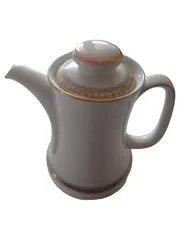 Vorschaubild 1 von Teekanne Klassisch Weiß Golddekor Porzellan 1 Liter 20cm Höhe