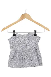 Vorschaubild 2 von Sommerkleid Kinder Gr. 86 Weiß Blumenmuster Baumwolle
