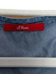 Vorschaubild 5 von Damen Hemdbluse ärmellos Uni Blau Gr. 42 Freizeit Casual