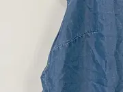 Vorschaubild 6 von Damen Hemdbluse ärmellos Uni Blau Gr. 42 Freizeit Casual