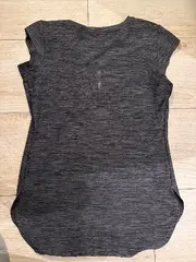 Vorschaubild 3 von Damen Sport Shirt Gr. XS Grau Meliert Kurzarm Fitness Top