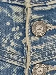 Vorschaubild 6 von Damen Jeansshorts Gr. 26 Blau Casual Punkte High Waist