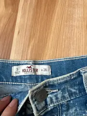 Vorschaubild 8 von Damen Jeansshorts Gr. 26 Blau Casual Punkte High Waist