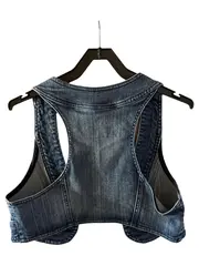 Vorschaubild 3 von EDC Damen Jeans Weste Blau Gr. 36/S Casual Baumwolle