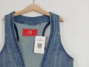 Vorschaubild 4 von EDC Damen Jeans Weste Blau Gr. 36/S Casual Baumwolle