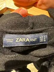 Vorschaubild 6 von Damen Kapuzenpullover Cropped Fellbesatz Schwarz Gr. S