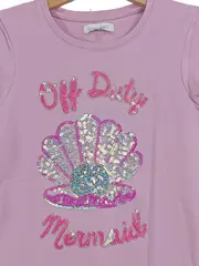 Vorschaubild 3 von BLUEZOO Mädchen T-Shirt Off Duty Mermaid Pailletten Rosa Gr. 116