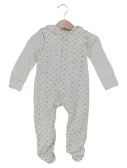 Vorschaubild 2 von Baby Einteiler Strampler Kinder Gr. 74 Weiß mit Bärchen Applikation