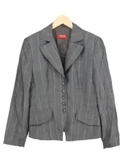 Vorschaubild 1 von TAIFUN Damen Blazer Gr. 38 Grau Gestreift Business Eleganter Sakko