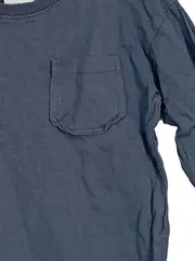 Vorschaubild 3 von Langarmshirt Kinder Gr. 98 Blau Brusttasche Basic Baumwolle