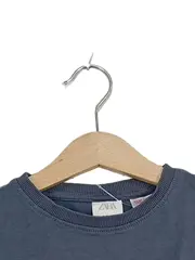 Vorschaubild 4 von Langarmshirt Kinder Gr. 98 Blau Brusttasche Basic Baumwolle