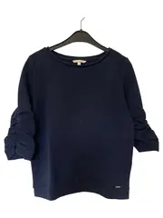 Vorschaubild 1 von Damen Pullover Gr. 36/S Blau Casual Strukturmuster 3/4-Arm