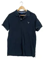 Vorschaubild 2 von Herren Poloshirt Klassisch Dunkelblau Baumwolle Gr. M