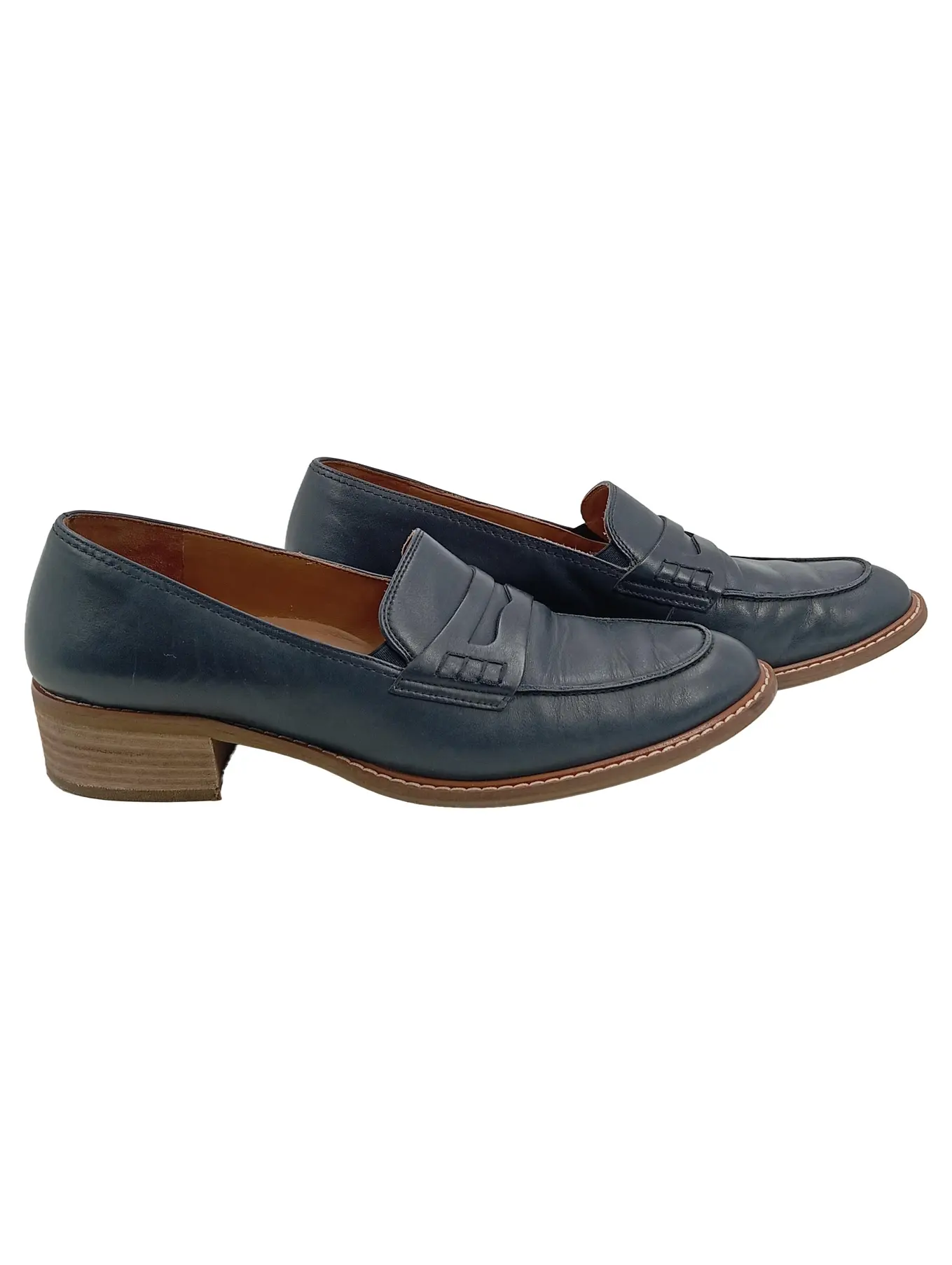 PAUL GREEN Slipper Loafer Damen Gr. 42 Blau Klassisch