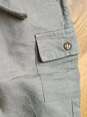 Vorschaubild 2 von Cargohose Baby Gr. 68 Oliv Baumwolle Leinen