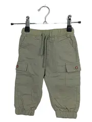 Vorschaubild 1 von Cargohose Baby Gr. 68 Oliv Baumwolle Leinen
