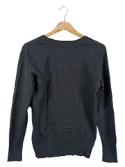Vorschaubild 2 von Damen Pullover Gr. M Grau Meliert Rundhals Langarm