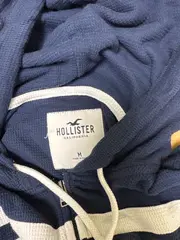 Vorschaubild 2 von Damen Sweatjacke Kapuze Reißverschluss Cropped Navy Blau Gr. M