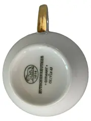Vorschaubild 2 von Olivia 63 Tasse Untertasse Porzellan Weiß Metallic Elegant