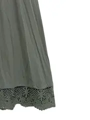 Vorschaubild 3 von Damen Freizeitkleid Gr. 38/M Oliv Casual Bohemian Spitze