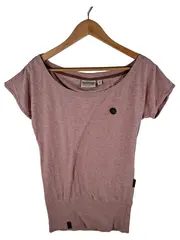 Vorschaubild 1 von Pullover Damen Rosa Meliert Gr. S 36 Casual Kurzarm Baumwolle