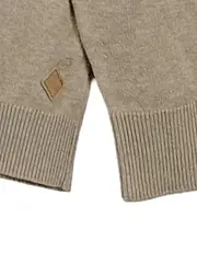 Vorschaubild 3 von Kinder Pullover Gr. 128 Beige V-Ausschnitt Langarm Casual