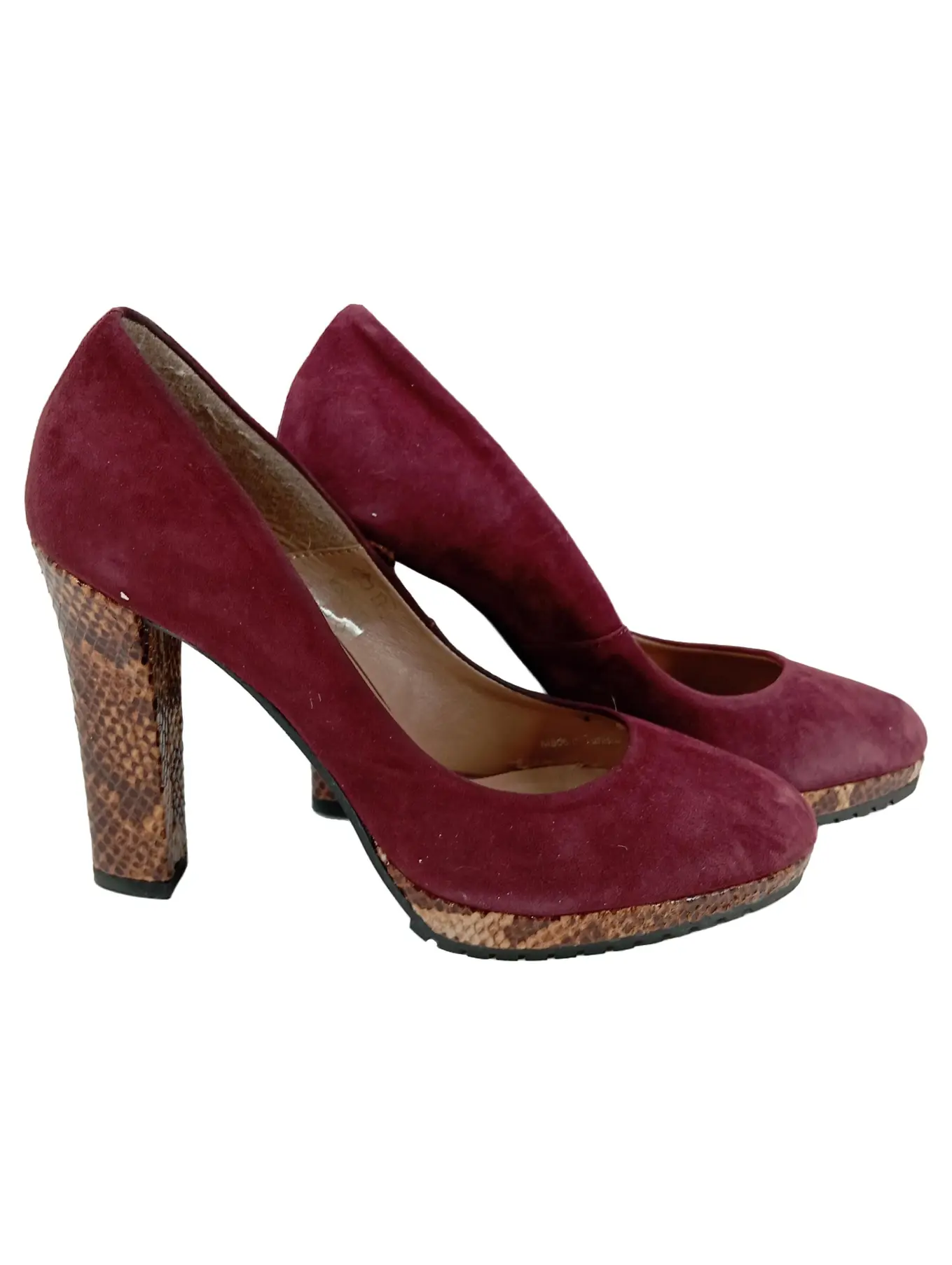 LAZZARINI Peeptoe Damen Gr. 37 Rot Wildleder Elegant High Heels 10,5cm