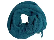 Vorschaubild 1 von Schal Damen Alpaka Petrol 200x24 cm Fransen Meliert Casual