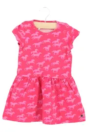 Vorschaubild 1 von Kinder Sommerkleid Gr. 128 Rosa Tiermotive Pferde Casual