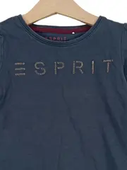 Vorschaubild 2 von Langarmshirt Kinder Gr. 92/98 Blau Pailletten Logo Schriftzug Baumwolle