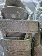 Vorschaubild 4 von Mädchen Sneaker Low Gr. 22 Silber Glitzer Klettverschluss