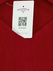 Vorschaubild 4 von Damen Strickkleid Rot Gr. 36/S Modern Rippstrick Cut-Out