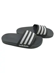 Vorschaubild 1 von Adilette Shower Badeschuhe Kinder Gr. 34 Grau Weiß Streifen