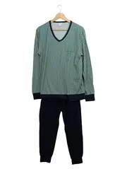 Vorschaubild 1 von Herren Schlafanzug Set Gr. 38 Komfortabel Mehrfarbig Baumwolle