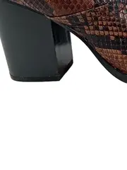 Vorschaubild 3 von Damen Stiefeletten Animal Print Blockabsatz Kunstleder Braun Gr. 38
