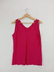 Vorschaubild 2 von Damen Top Shirt Gr. 36/S Pink Casual Viskose